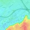 Topografisk kort Alsace, højde, terræn