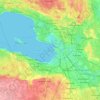 Topografisk kort Sankt Petersborg, højde, terræn