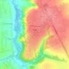 Topografisk kort городское поселение Тим, højde, terræn