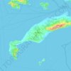 Topografisk kort Κως, højde, terræn
