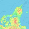 Topografisk kort Region Nordjylland, højde, terræn