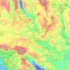 Topografisk kort San Bernardino County, højde, relief