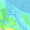 Topografisk kort Tryggevælde Å, højde, terræn
