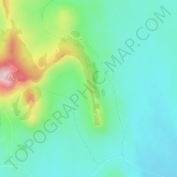Topografisk kort Mexican Ridge, højde, terræn