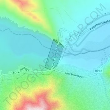 Topografisk kort Dique Punta Negra, højde, terræn