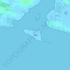 Topografisk kort Kalvø, højde, relief